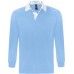 Рубашка поло мужская с длинным рукавом PACK 280 голубая