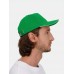Бейсболка Classic 2.0, ярко-зеленая с белым кантом