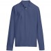 Рубашка поло унисекс с длинным рукавом Pacific LSL, синяя (джинс) Рубашка поло унисекс с длинным рукавом Pacific LSL, синяя (джинс)
