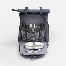 Набор для пикника Picnivo на 4 персоны, темно-серый меланж