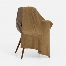 Плед Locus Solus, коричнево-бежевый меланж