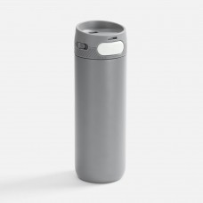 Термостакан X1 с цветной кнопкой, серый с белым