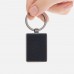 Брелок Gun Metal Leather Rectangle, графитовый