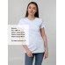 Футболка женская T-bolka Stretch Lady, белая (холодный оттенок)