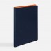 Ежедневник Doppio, недатированный, синий с оранжевым