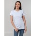 Футболка женская T-bolka Stretch Lady, белая (холодный оттенок)