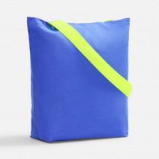 Шопер B5, синий с широкими желтыми ручками