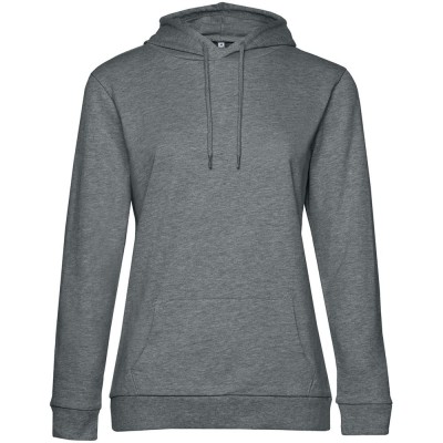 Толстовка с капюшоном женская Hoodie, темно-серый меланж