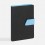 Ежедневник Boom, недатированный, черный с голубым