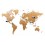 Деревянная карта мира World Map True Puzzle Large, коричневая