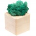 Декоративная композиция GreenBox Wooden Cube, бирюзовый