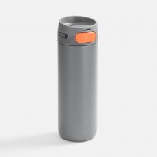 Термостакан X1 с цветной кнопкой, серый с оранжевым