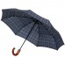 Складной зонт Wood Classic S, синий в клетку