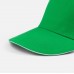 Бейсболка Classic 2.0, ярко-зеленая с белым кантом