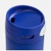 Термостакан X1 с цветной кнопкой, синий с белым