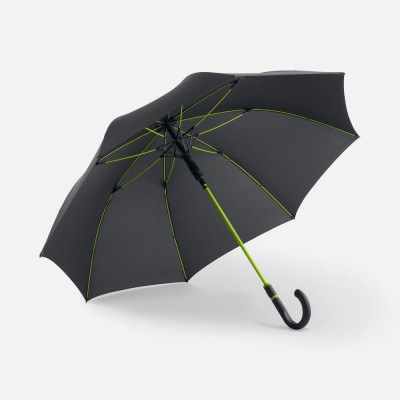 Зонт-трость с цветными спицами Color Style, зеленое яблоко, с черной ручкой