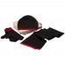 Набор Best: шапка, шарф и варежки, черно-красный