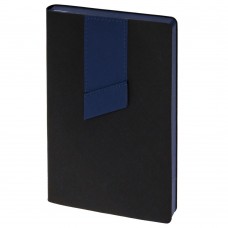 Ежедневник Bookmark, недатированный, черный с синим