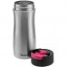 Термостакан Coffee To Go, серебристый с розовым клапаном