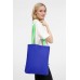 Шопер B4, синий с зелеными ручками