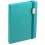 Ежедневник New Factor Metal, бирюзовый
