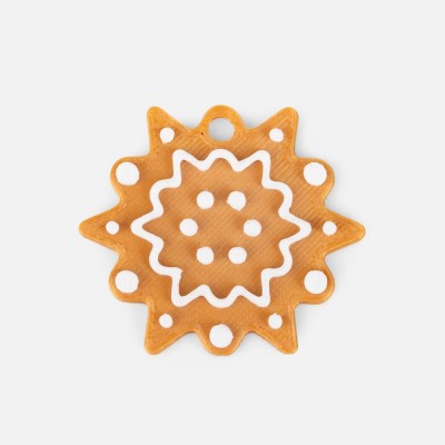 Мини-подвеска «Пряник», 3D-печать на заказ, снежинка
