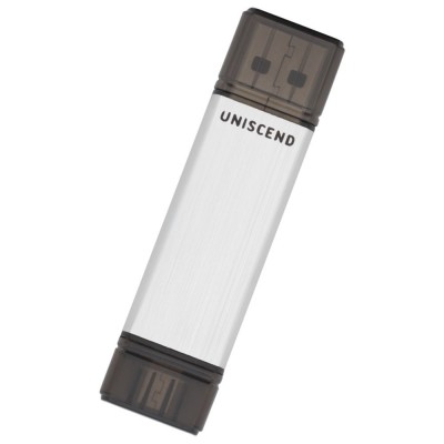 Флешка Uniscend Doubles, с Micro USB, серебристая 16 Гб