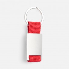 Брелок Inlet с тканевой вставкой, красный