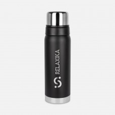 Термос Relaxika 750 со стикерпаком, черный