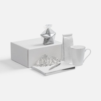 Набор «Планы на счастье», белый с серебристым