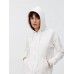 Толстовка унисекс оверсайз на молнии Zippy Terry, белая