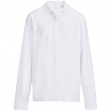 Рубашка поло унисекс с длинным рукавом Pacific LSL, белая
