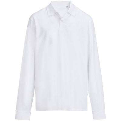 Рубашка поло унисекс с длинным рукавом Pacific LSL, белая