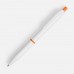 Ручка шариковая Bright Pop, белая с оранжевым