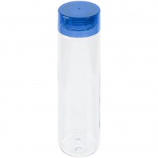 Бутылка для воды Aroundy, прозрачная с синей крышкой