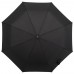 Складной зонт Wood Classic с серой окантовкой, черный