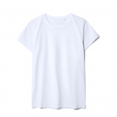 Футболка женская T-bolka Stretch Lady, белая (холодный оттенок)