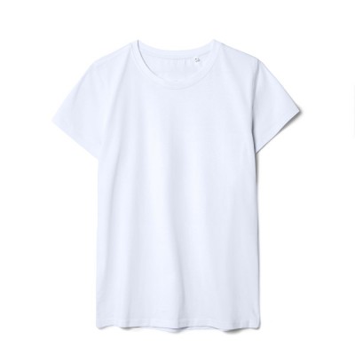 Футболка женская T-bolka Stretch Lady, белая (холодный оттенок)