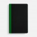 Ежедневник Nice Twice, недатированный, черный с ярко-зеленым