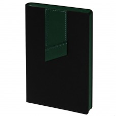 Ежедневник Bookmark, недатированный, черный с зеленым