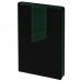 Ежедневник Bookmark, недатированный, черный с зеленым