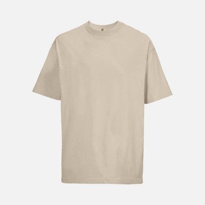 Футболка оверсайз мужская Boxy Men, бежевая (льняная)