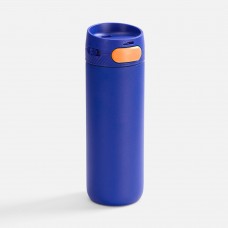 Термостакан X1 с цветной кнопкой, синий с оранжевым