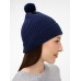 Шапка Catch Match с помпоном, темно-синяя