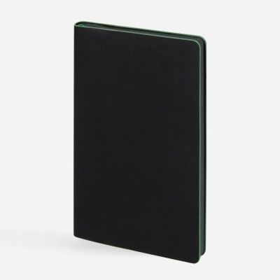Ежедневник Trait, недатированный, черный с зеленым