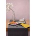 Дорожка на стол из умягченного льна с декоративной обработкой, темно-серая