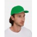 Бейсболка Classic 2.0, ярко-зеленая с белым кантом