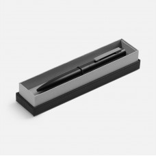 Ручка шариковая Inkolor в футляре, черная с серым