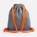 Рюкзак B3, серый с оранжевыми лямками