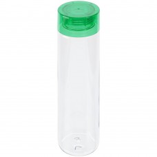 Бутылка для воды Aroundy, прозрачная с зеленой крышкой